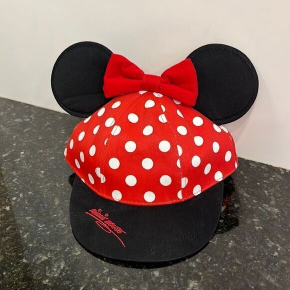 Walt Disney World Parks Minnie Mouse Baseball Hat Cap w/ Mickey Ears Bow… - Picture 1 of 6